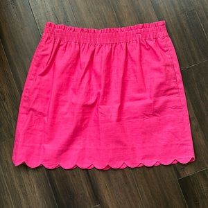 J. Crew Pink Scalloped Sidewalk Skirt 12